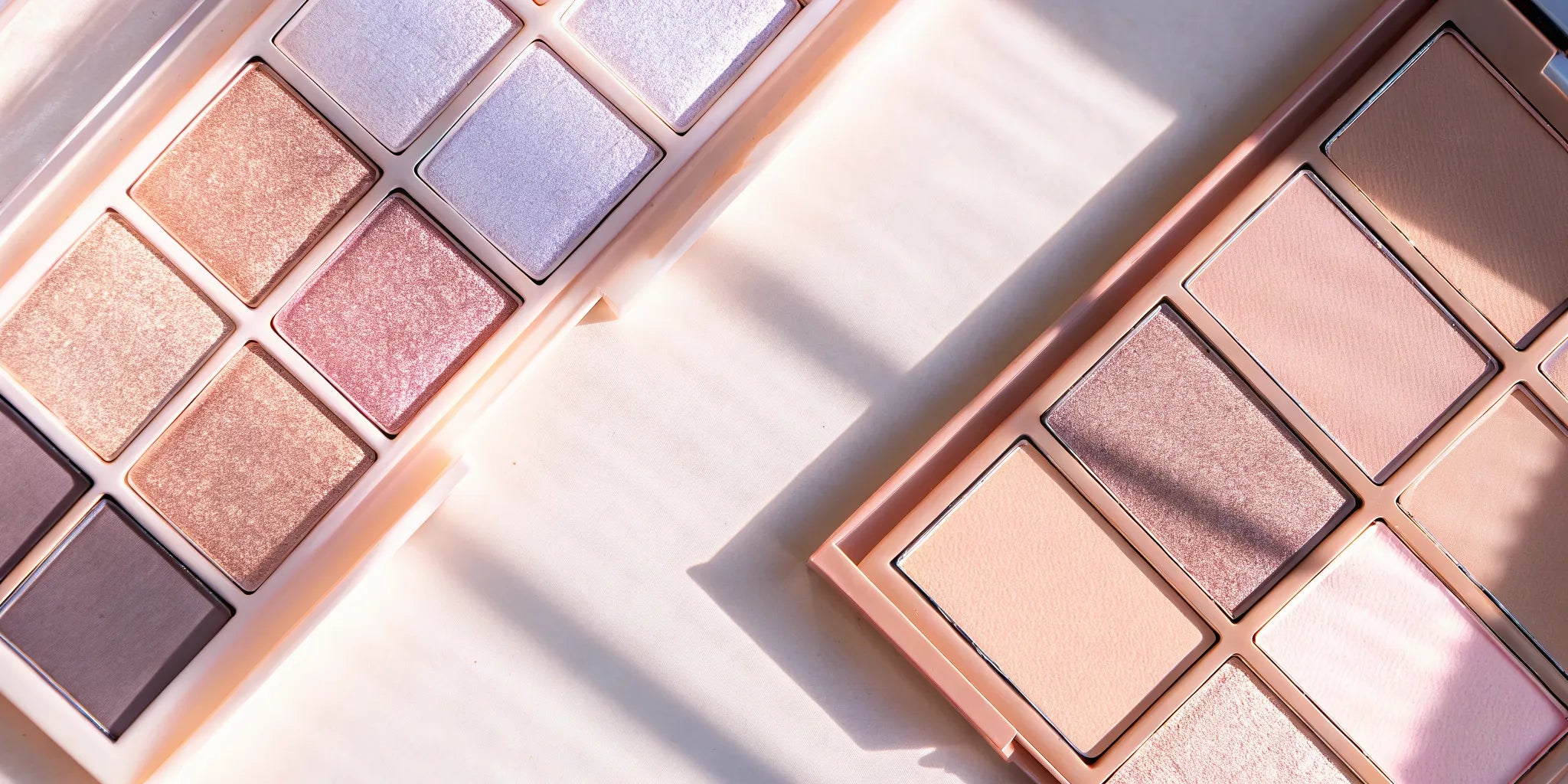 Warm, cool, and neutral nude makeup palettes