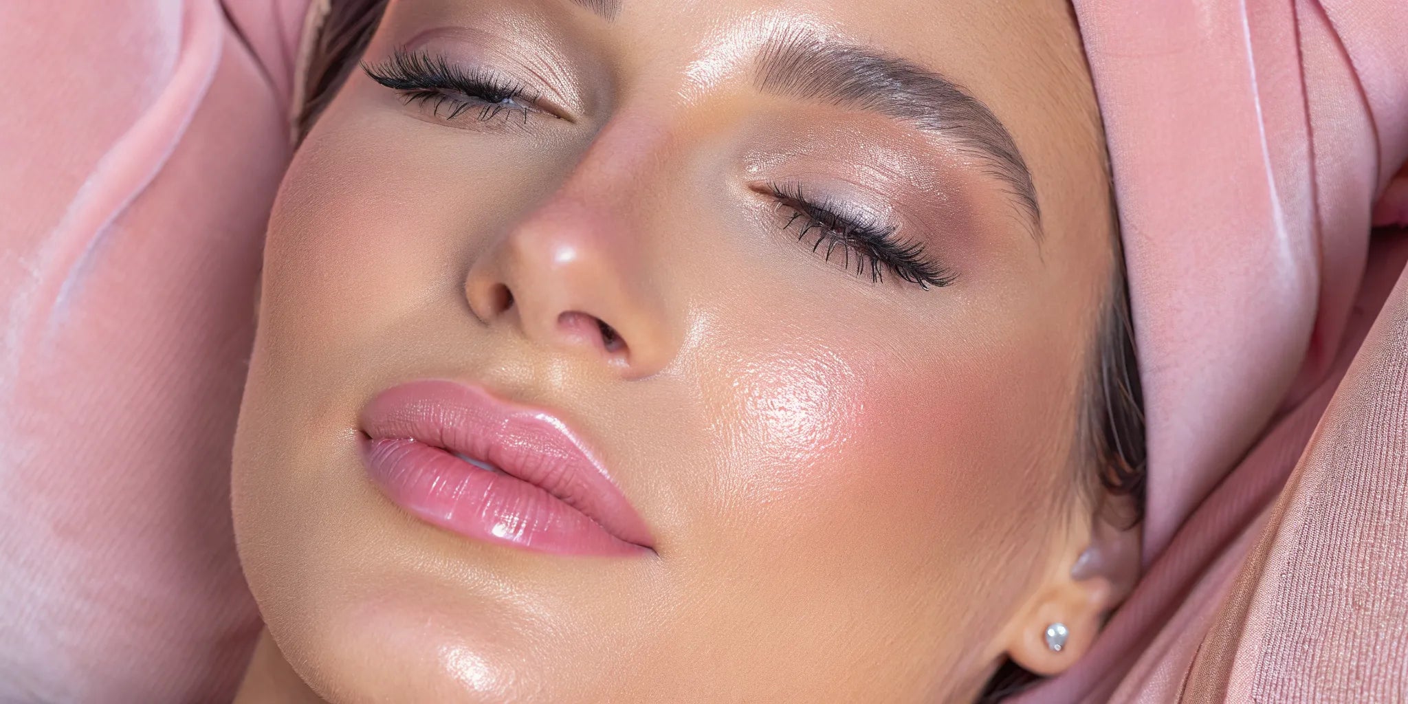 Woman wearing fresh radiant natural makeup
