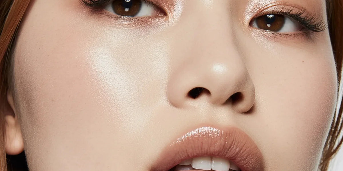 Nude Envie eyeshadow and coordinated lip gloss for a talc free eyeshadow palette guide