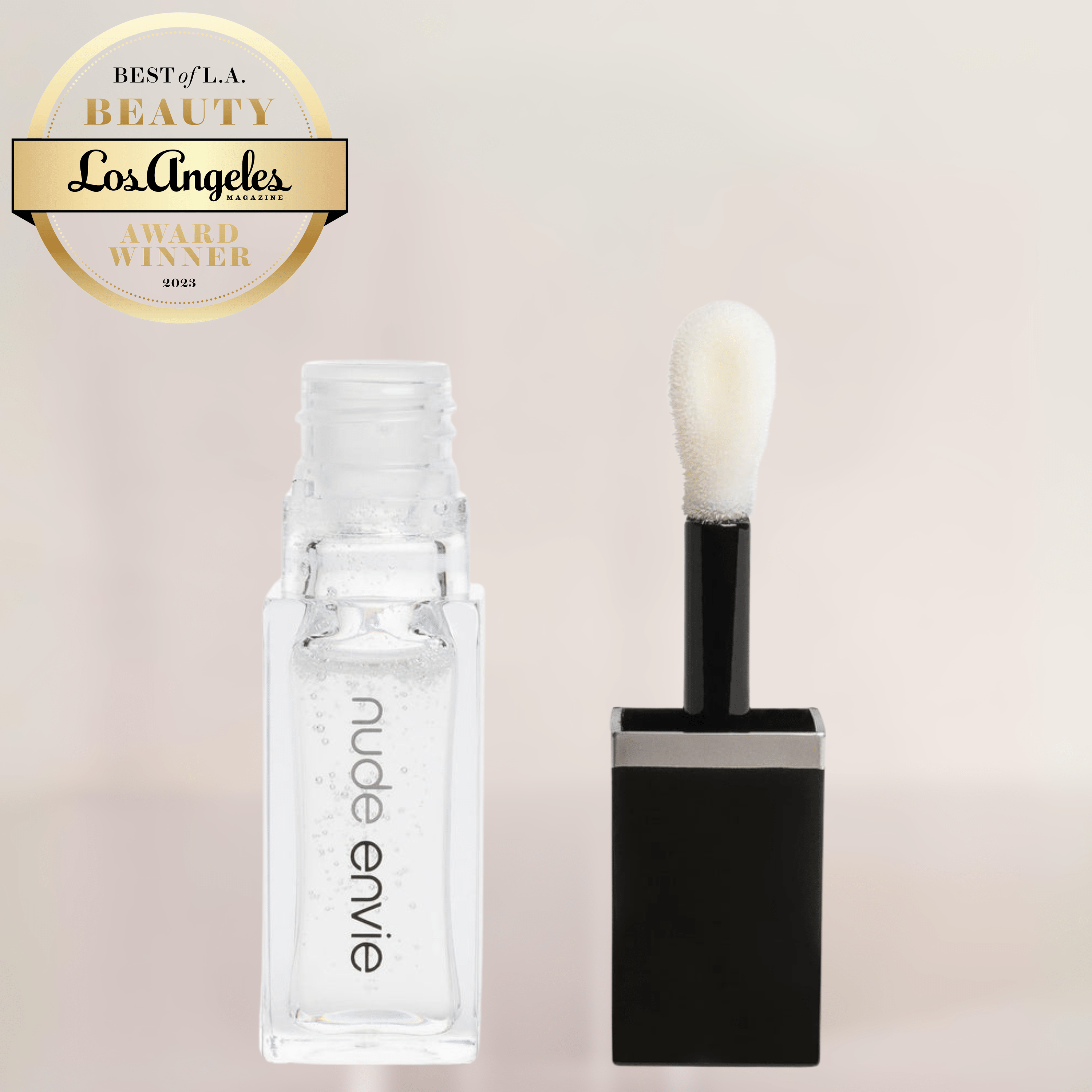 NudeEnvieAwardWinningClearLipGlossIlluminateSilkyGlossyShiney